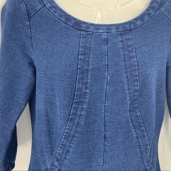 Boden denim pull over 3/4  sleeve dress 6p - Picture 7 of 11